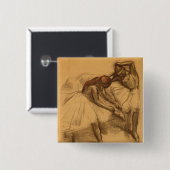 Edgar Degas | Twee dansers Vierkante Button 5,1 Cm (Voorkant /achterkant)