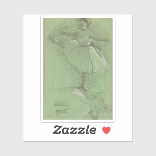 Edgar Degas - Twee studies van dansers Sticker (Vel)