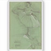 Edgar Degas - Twee studies van dansers Sticker (Voorkant)