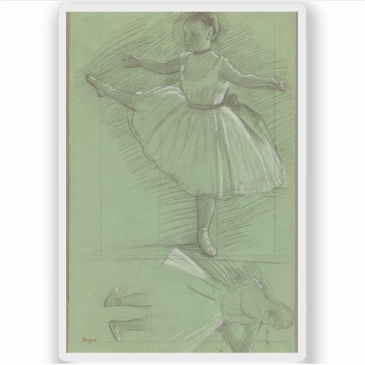 Edgar Degas - Twee studies van dansers Sticker (Voorkant)