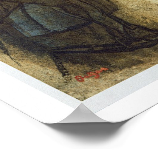 Edgar Degas | Twee studies van de rijders Poster (Hoek)