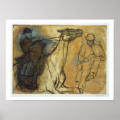 Edgar Degas | Twee studies van de rijders Poster (Voorkant)