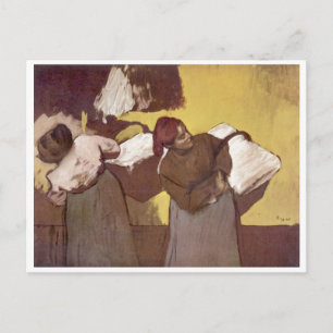 Edgar Degas - Twee vrouwen die 1876-78 wasmachines Briefkaart