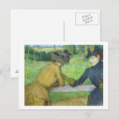 Edgar Degas | Twee vrouwen die op een poort leunen Briefkaart (Voorkant / Achterkant)