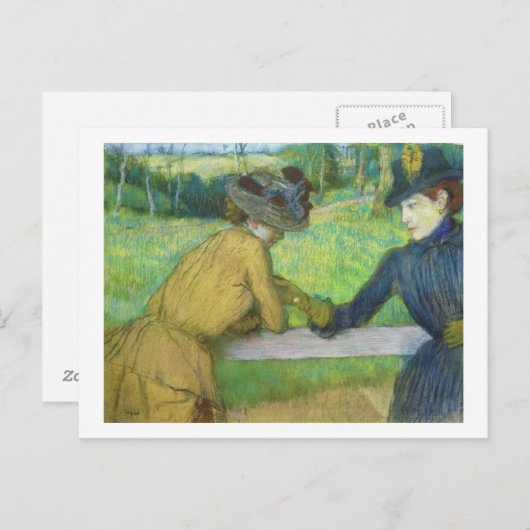 Edgar Degas | Twee vrouwen die op een poort leunen Briefkaart (Voorkant / Achterkant)