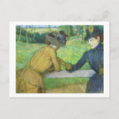 Edgar Degas | Twee vrouwen die op een poort leunen Briefkaart (Voorkant)