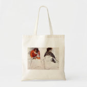 Edgar Degas - Twee vrouwen zitten Tote Bag (Voorkant)