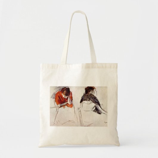 Edgar Degas - Twee vrouwen zitten Tote Bag (Voorkant)
