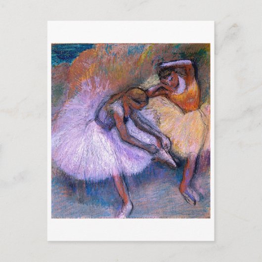 Edgar Degas - Two Dancers 1898 Ballet Pastel dans Briefkaart (Voorkant)
