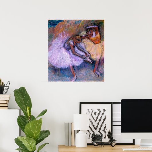 Edgar Degas - Two Dancers 1898 Ballet Pastel dans Poster (Thuiskantoor)