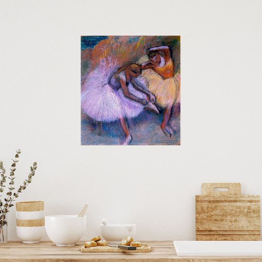 Edgar Degas - Two Dancers 1898 Ballet Pastel dans Poster (Keuken)