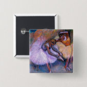 Edgar Degas - Two Dancers 1898 Ballet Pastel dans Vierkante Button 5,1 Cm (Voorkant /achterkant)
