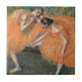 Edgar Degas Two Dancers, amber Tegeltje (Voorkant)