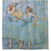 Edgar Degas Two Dancers, pastelblauw Douchegordijn (Voorkant)