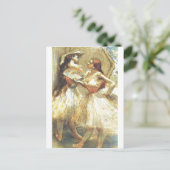 Edgar Degas Two danser Women Fan Dress Bow Tutu Briefkaart (Staand voorkant)