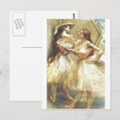 Edgar Degas Two danser Women Fan Dress Bow Tutu Briefkaart (Voorkant / Achterkant)