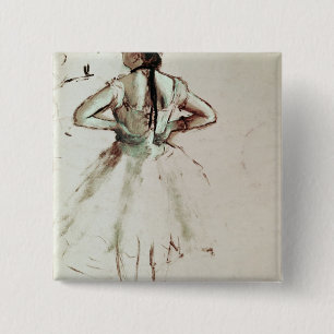 Edgar Degas Van achteren bekeken danser Vierkante Button 5,1 Cm
