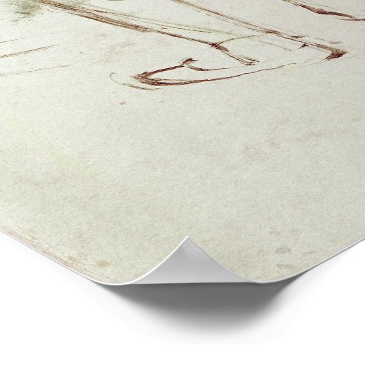 Edgar Degas | Van achteren bekeken danseres Poster (Hoek)