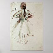 Edgar Degas | Van achteren bekeken danseres Poster (Voorkant)