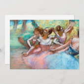 Edgar Degas - Vier Ballerinas in Stage Kaart (Voorkant / Achterkant)