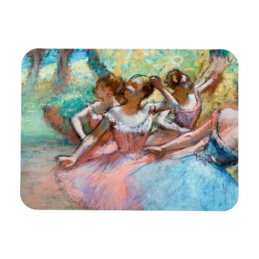 Edgar Degas - Vier Ballerinas in Stage Magneet (Horizontaal)