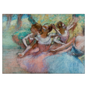 Edgar Degas - Vier Ballerinas in Stage Snijplank