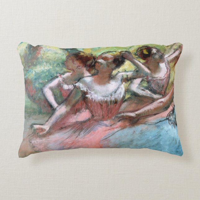 Edgar Degas | Vier ballerinas op het podium Accent Kussen (Voorkant)