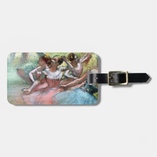 Edgar Degas | Vier ballerinas op het podium Bagagelabel (Voorkant horizontaal)