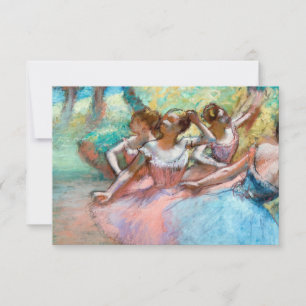 Edgar Degas - Vier ballerina's op het podium Bedankkaart