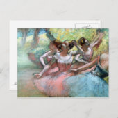 Edgar Degas | Vier ballerinas op het podium Briefkaart (Voorkant / Achterkant)
