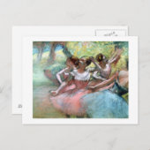 Edgar Degas | Vier ballerinas op het podium Briefkaart (Voorkant / Achterkant)