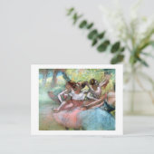 Edgar Degas | Vier ballerinas op het podium Briefkaart (Staand voorkant)