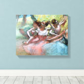 Edgar Degas | Vier ballerinas op het podium Canvas Afdruk (Insitu (Houten vloer))