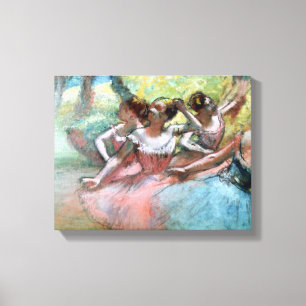 Edgar Degas   Vier ballerinas op het podium Canvas Afdruk