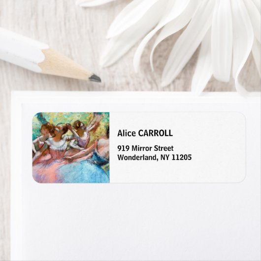 Edgar Degas - Vier ballerina's op het podium Etiket (Insitu)