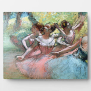 Edgar Degas Vier ballerinas op het podium Fotoplaat