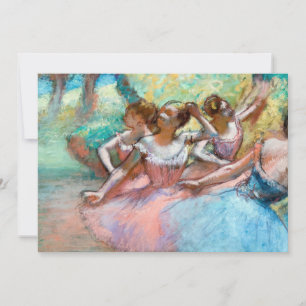 Edgar Degas - Vier ballerina's op het podium Kaart