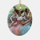 Edgar Degas | Vier ballerinas op het podium Keramisch Ornament (Rechts)