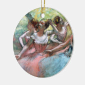 Edgar Degas | Vier ballerinas op het podium Keramisch Ornament (Links)