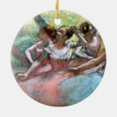 Edgar Degas | Vier ballerinas op het podium Keramisch Ornament (Achterkant)
