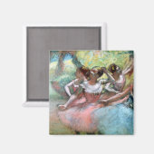 Edgar Degas | Vier ballerinas op het podium Magneet (Voorkant / Achterkant)