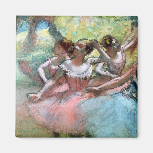 Edgar Degas | Vier ballerinas op het podium Magneet (Voorkant)