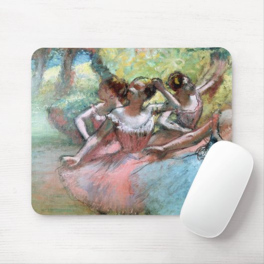 Edgar Degas | Vier ballerinas op het podium Muismat (Met muis)