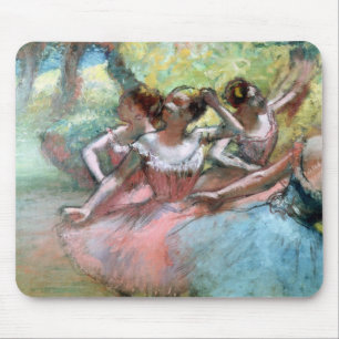 Edgar Degas Vier ballerinas op het podium Muismat