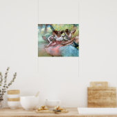 Edgar Degas | Vier ballerinas op het podium Poster (Keuken)