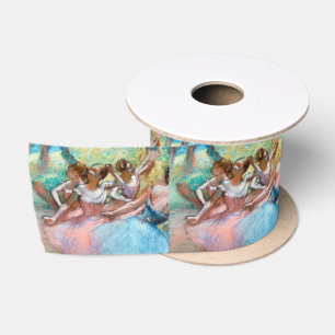 Edgar Degas - Vier ballerina's op het podium Satijnen Lint
