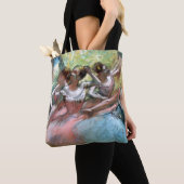 Edgar Degas | Vier ballerinas op het podium Tote Bag (Dichtbij)