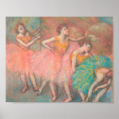 Edgar Degas Vier Dancers Poster (Voorkant)