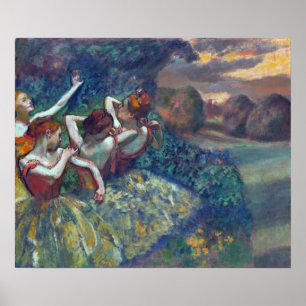 Edgar Degas Vier Dancers Poster
