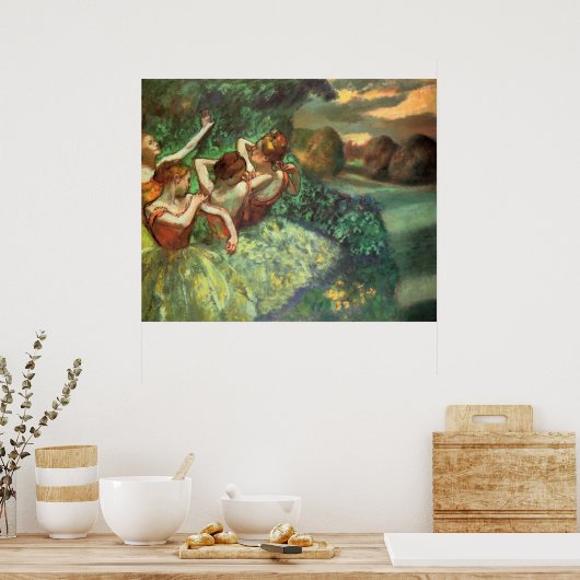 Edgar Degas Vier Dancers Poster (Keuken)